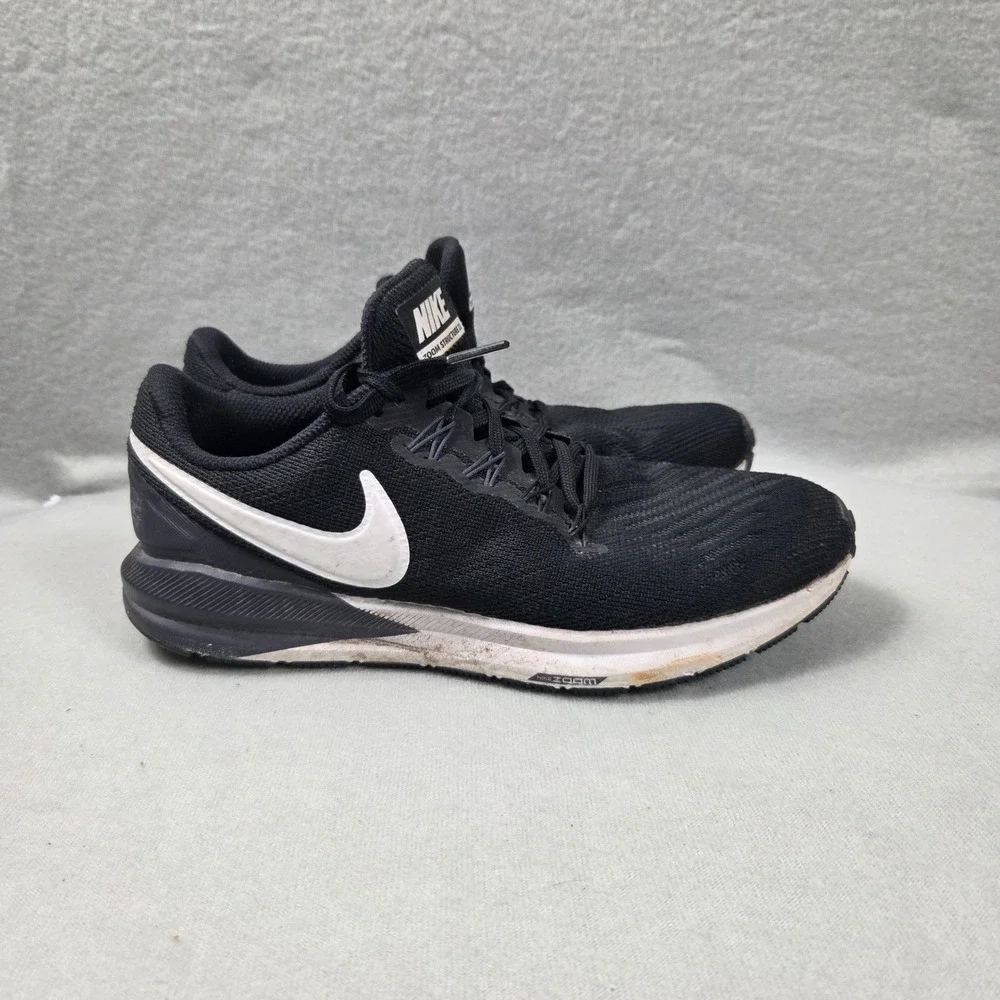 Nike Air Zoom Structure 22 Black White Running Shoes AA1641-010 Womens 7